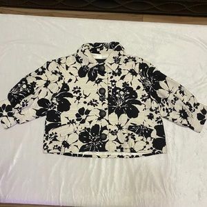 VINTAGE Pink Tartan Floral Tent Coat Blazer